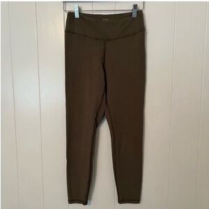 Lacausa Flow Leggings Ankle Crop Anthropologie Olive Green Small
